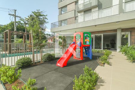 Área comum - Playground de kitnet/studio à venda com 0 quarto, 30m² em Moinhos de Vento, Porto Alegre