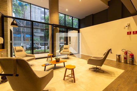 Área Comum - Hall Social de kitnet/studio à venda com 1 quarto, 33m² em Pinheiros, São Paulo