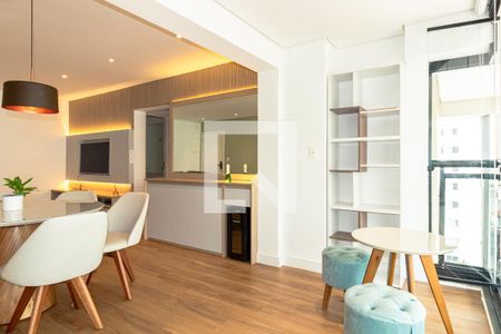 Sala de apartamento para alugar com 1 quarto, 80m² em Moema, São Paulo