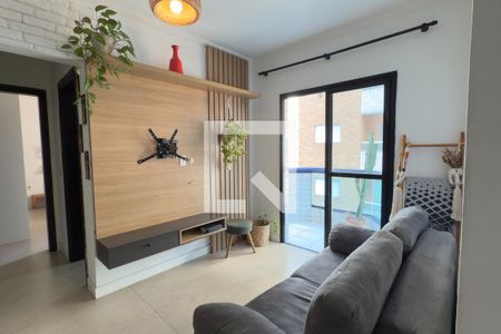 Sala de apartamento para alugar com 1 quarto, 60m² em Canto do Forte, Praia Grande