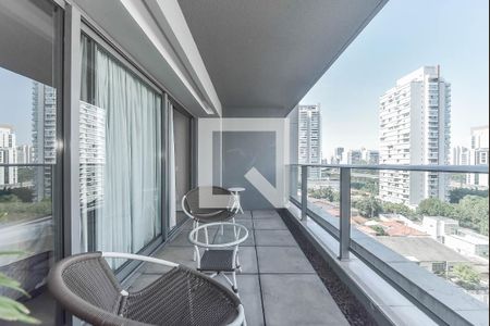 varanda de apartamento à venda com 1 quarto, 41m² em Brooklin, São Paulo