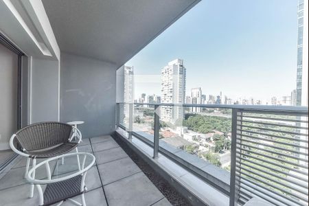 varanda de apartamento à venda com 1 quarto, 41m² em Brooklin, São Paulo