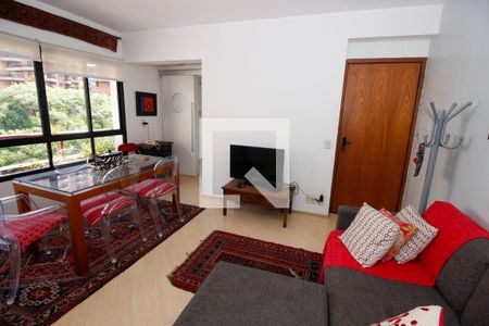 Sala de apartamento para alugar com 1 quarto, 50m² em Morumbi, São Paulo