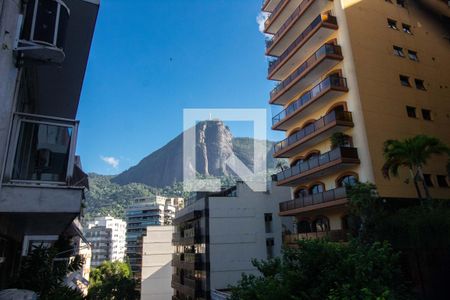 Varanda da Sala - Vista - Cristo redentor de apartamento à venda com 3 quartos, 113m² em Lagoa, Rio de Janeiro