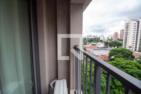 Varanda da Sala de kitnet/studio à venda com 1 quarto, 25m² em Campo Belo, São Paulo