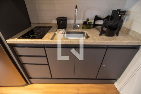 Cozinha de kitnet/studio à venda com 1 quarto, 25m² em Campo Belo, São Paulo