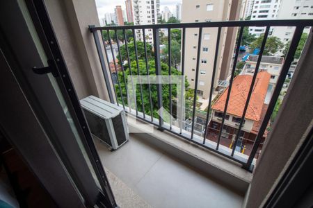 Varanda da Sala de kitnet/studio à venda com 1 quarto, 25m² em Campo Belo, São Paulo