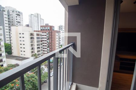 Varanda da Sala de kitnet/studio à venda com 1 quarto, 25m² em Campo Belo, São Paulo