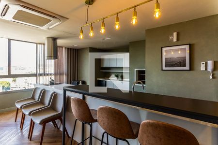 Área comum - Salão de festas de kitnet/studio à venda com 1 quarto, 27m² em Farroupilha, Porto Alegre