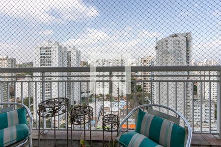 Varanda da Suíte 1 de apartamento à venda com 3 quartos, 169m² em Santo Amaro, São Paulo