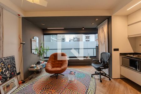 Sala de apartamento para alugar com 1 quarto, 40m² em Consolação, São Paulo