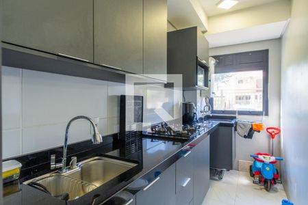 Cozinha de apartamento à venda com 1 quarto, 38m² em Vila Nova, Porto Alegre