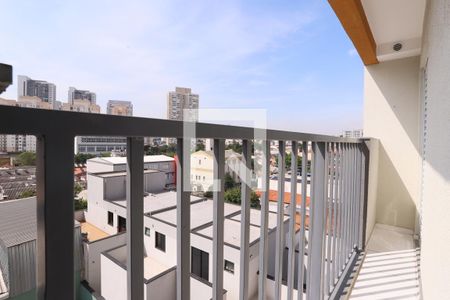Sacada da Sala/Cozinha de apartamento à venda com 1 quarto, 27m² em Mooca, São Paulo