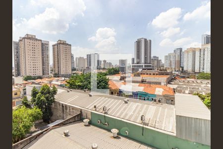 Sala/Cozinha - Vista de apartamento para alugar com 1 quarto, 27m² em Mooca, São Paulo