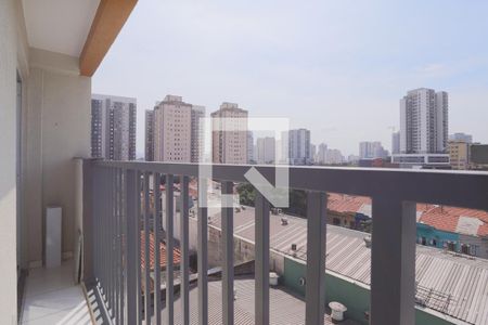 Sacada da Sala/Cozinha de apartamento à venda com 1 quarto, 27m² em Mooca, São Paulo