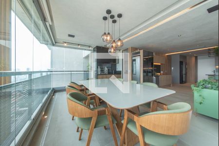 Sala - Varanda Gourmet de apartamento à venda com 3 quartos, 197m² em Jardim das Acacias, São Paulo