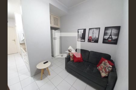 Sala de apartamento para alugar com 1 quarto, 26m² em Itararé, São Vicente