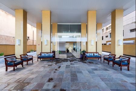 Hall de entrada externo de apartamento para alugar com 1 quarto, 60m² em Gonzaga, Santos