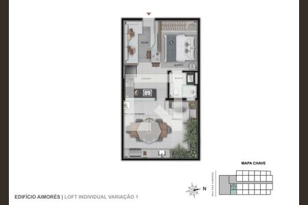 Apartamento à venda com 1 quarto, 45m² em Funcionários, Belo Horizonte