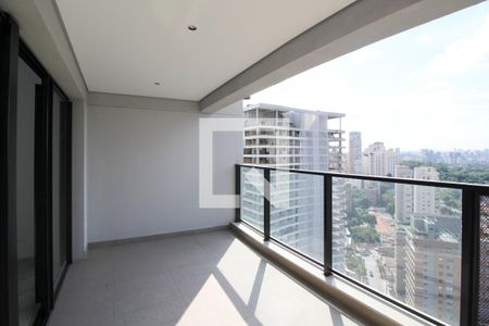 Varanda de apartamento à venda com 1 quarto, 42m² em Indianópolis, São Paulo