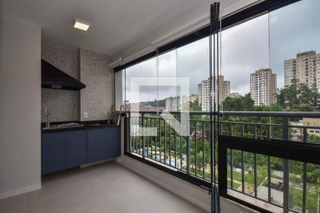 Varanda da Sala  de apartamento para alugar com 2 quartos, 62m² em Vila Andrade, São Paulo