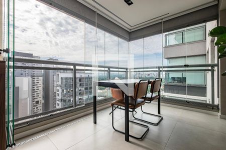 Varanda - Sala/Cozinha de apartamento para alugar com 1 quarto, 50m² em Pinheiros, São Paulo