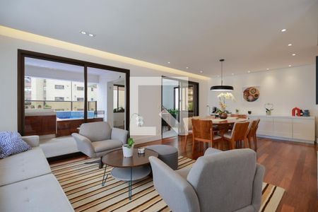 Sala de estar e jantar de apartamento à venda com 5 quartos, 233m² em Santana, São Paulo
