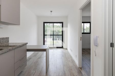 Sala/ Cozinha de apartamento para alugar com 1 quarto, 31m² em Santo Amaro, São Paulo