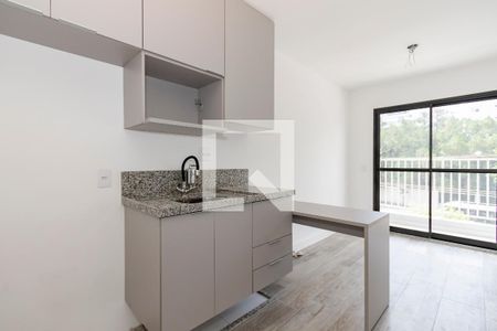 Sala/ Cozinha de apartamento para alugar com 1 quarto, 31m² em Santo Amaro, São Paulo