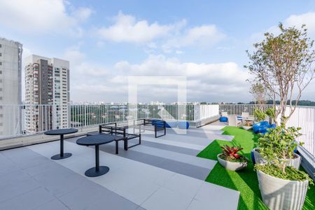 Área comum - Terraço de kitnet/studio à venda com 1 quarto, 25m² em Santo Amaro, São Paulo