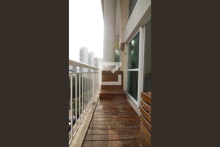 Varanda da Sala de apartamento para alugar com 1 quarto, 45m² em Moema, São Paulo
