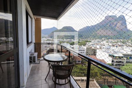 Varanda da Sala de apartamento para alugar com 1 quarto, 60m² em Barra da Tijuca, Rio de Janeiro