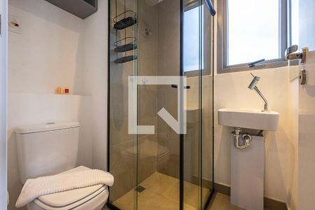 Banheiro de kitnet/studio à venda com 1 quarto, 21m² em Jardim Paulista, São Paulo