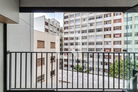 Varanda de kitnet/studio para alugar com 1 quarto, 32m² em Vila Buarque, São Paulo