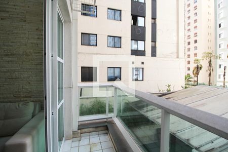 Varanda da Sala de apartamento à venda com 1 quarto, 45m² em Indianópolis, São Paulo