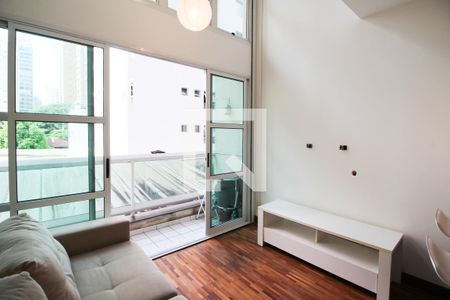 Sala de apartamento à venda com 1 quarto, 45m² em Indianópolis, São Paulo