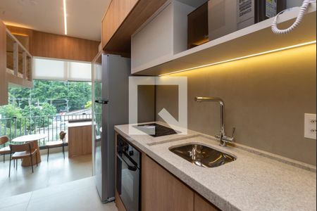 Cozinha de kitnet/studio à venda com 1 quarto, 33m² em Perdizes, São Paulo