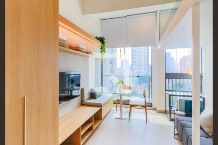 Sala/Quarto de kitnet/studio para alugar com 1 quarto, 29m² em Jardim das Acacias, São Paulo