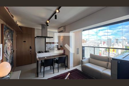 Sala de apartamento à venda com 1 quarto, 43m² em Pinheiros, São Paulo