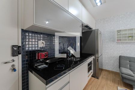 Cozinha de apartamento para alugar com 1 quarto, 31m² em Bela Vista, São Paulo