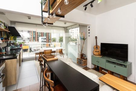 Sala/Cozinha de apartamento à venda com 1 quarto, 47m² em Moema, São Paulo