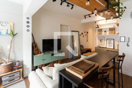 Sala/Cozinha de apartamento à venda com 1 quarto, 47m² em Moema, São Paulo