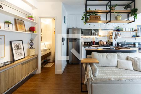 Sala/Cozinha de apartamento à venda com 1 quarto, 47m² em Moema, São Paulo
