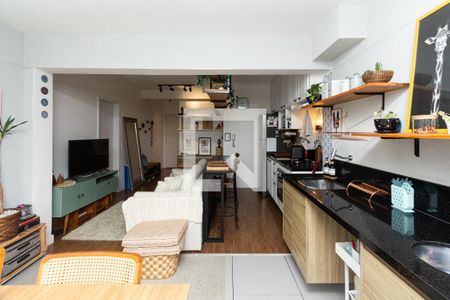Sala/Cozinha de apartamento à venda com 1 quarto, 47m² em Moema, São Paulo