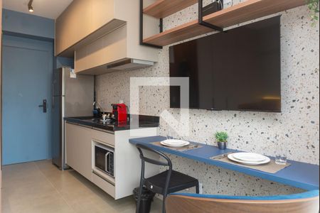 Cozinha de kitnet/studio à venda com 1 quarto, 24m² em Perdizes, São Paulo