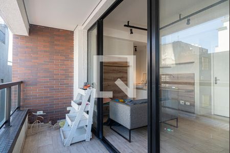 Varanda da Sala de apartamento à venda com 1 quarto, 40m² em Consolação, São Paulo
