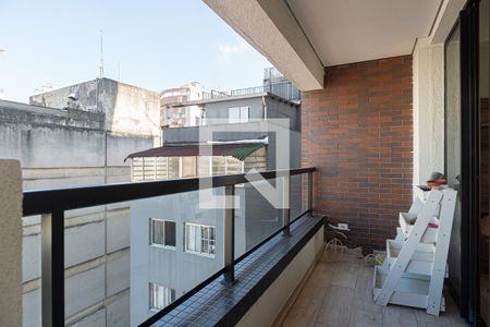 Varanda da Sala de apartamento à venda com 1 quarto, 40m² em Consolação, São Paulo
