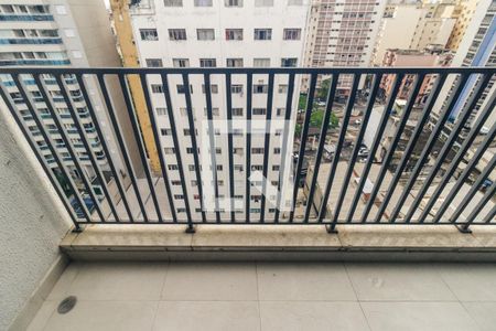 Varanda do Studio de kitnet/studio para alugar com 1 quarto, 41m² em Santa Ifigênia, São Paulo