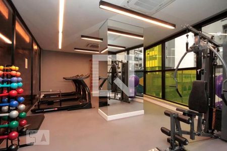 Área comum - Academia de kitnet/studio para alugar com 1 quarto, 41m² em Santa Ifigênia, São Paulo