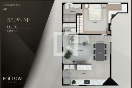 Apartamento à venda com 1 quarto, 48m² em Funcionários, Belo Horizonte